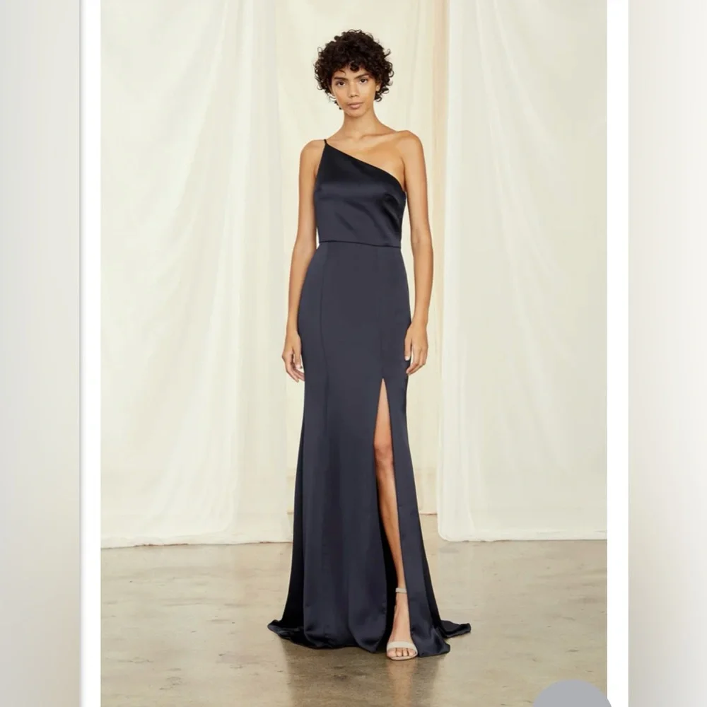Amsale Kaia Black Bridesmaids Dress Size 6 - Picture 1 of 3